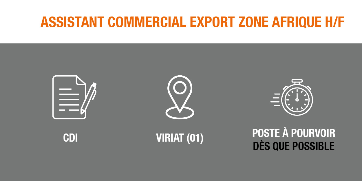 Michaud recherche un Assistant Commercial Export Afrique, en CDI sur la commune de Viriat.